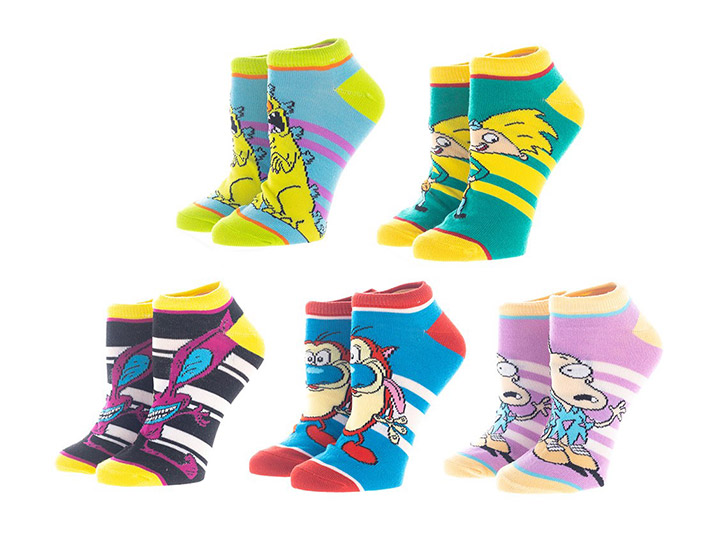 NickALive! Bioworld Merchandising to Release '90s Nickelodeon Sock Set