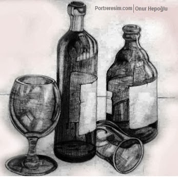 bayan portre karakalem resim