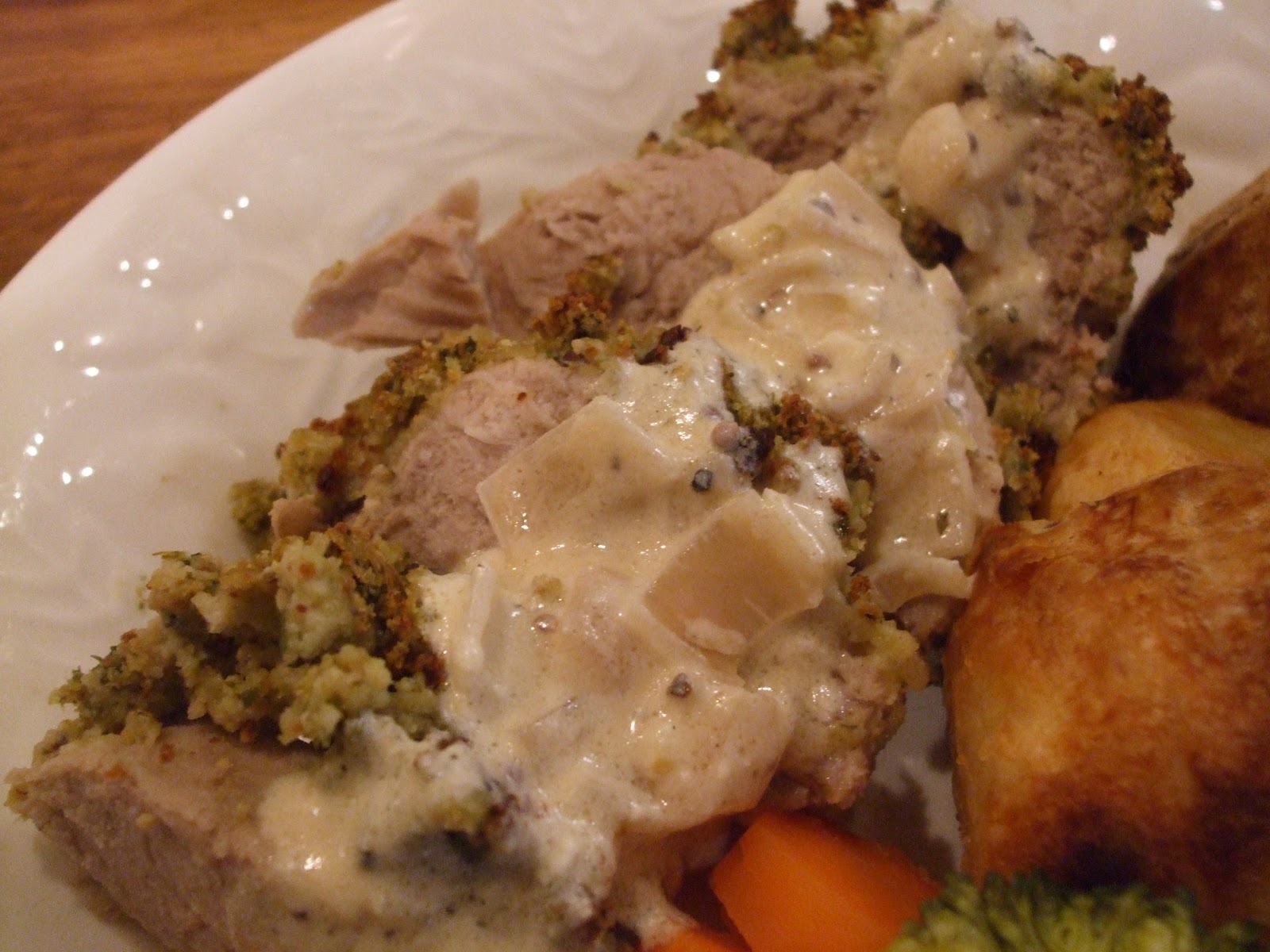 Lola and Finn's mum Sunday lunch courtesy of Delia Loin of pork with