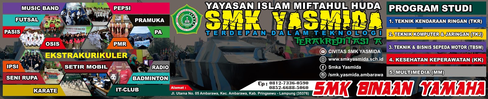 Contoh Banner Promosi Sekolah desain spanduk keren