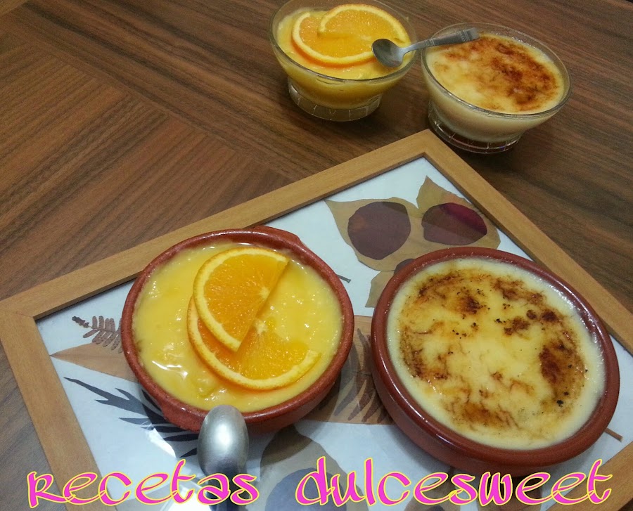 Crema Catalana y crema catalana de naranja Cocina