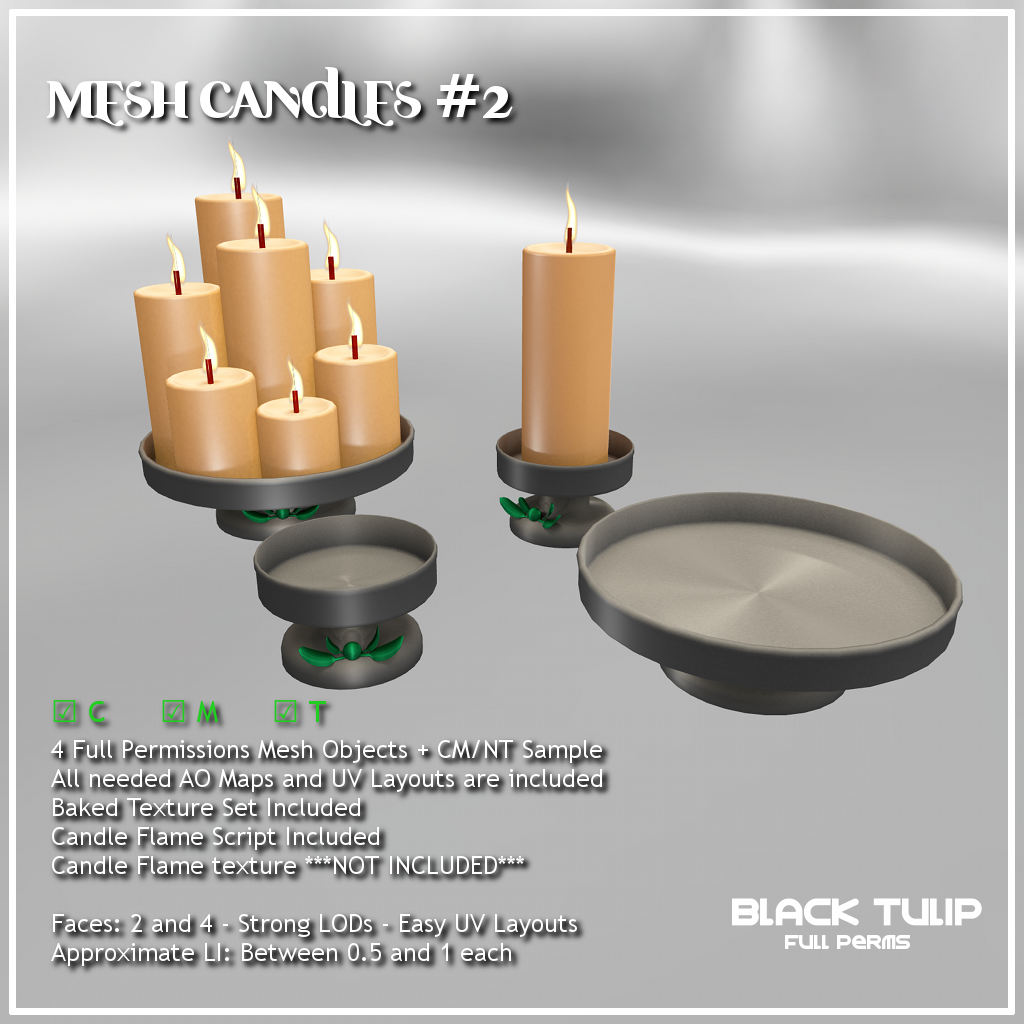 Black Tulip New full permissions candles kit