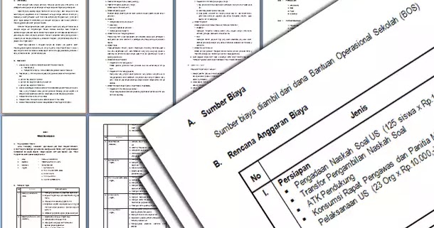 Contoh Program Kerja Ujian Sekolah Us Smp Mts Berstandar Nasional Berkas Edukasi