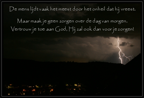Spiegelgedachte Maak Je Geen Zorgen Voor De Dag Van Morgen