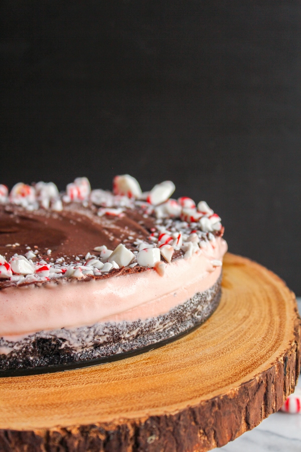 Chocolate Peppermint Stick Ice Cream Cake