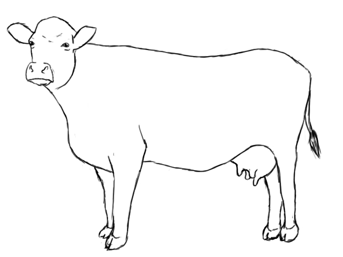 cow clipart simple - photo #35