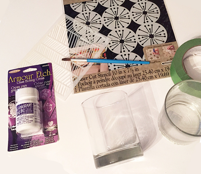 DIY  //  ETCHED GLASS TUMBLERS, Oh So Lovely Blog