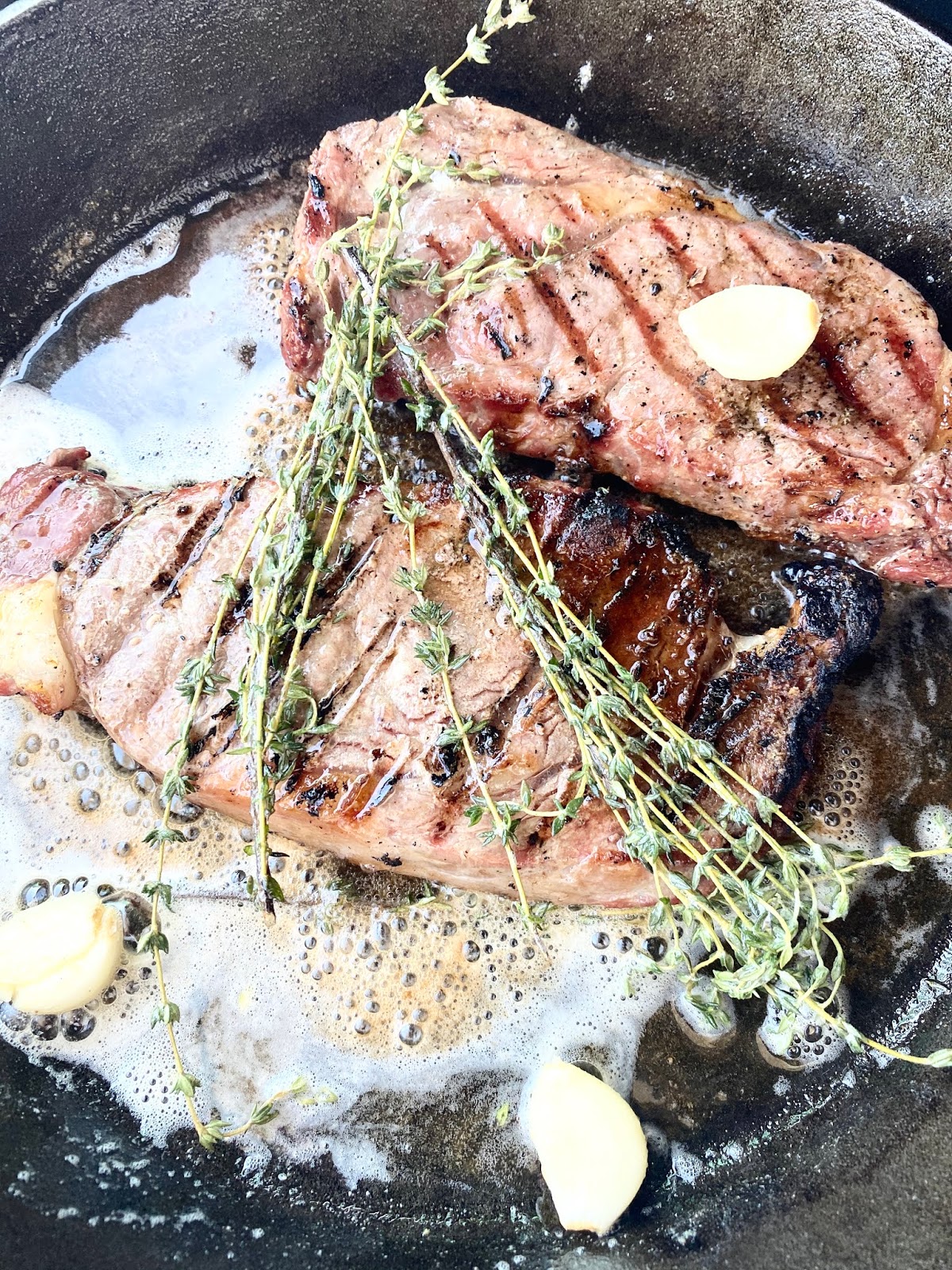 Garlic & Thyme Butter Steaks Ally's Sweet & Savory Eats