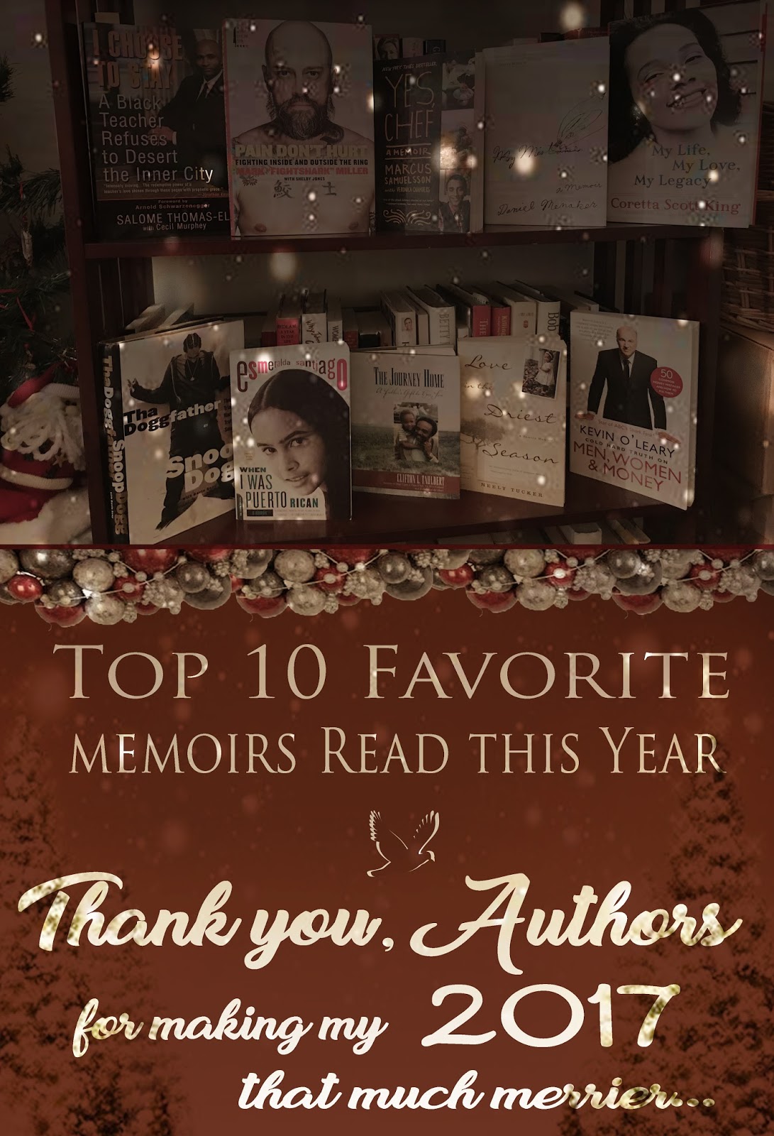 RYCJ's Book Reviews TOP 10 FAVORITE MEMOIRS read in 2017