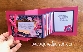 VIDEO: Stampin' Up! Everything is Rosy Double Z Fold Card Tutorial ~ www.juliedavison.com