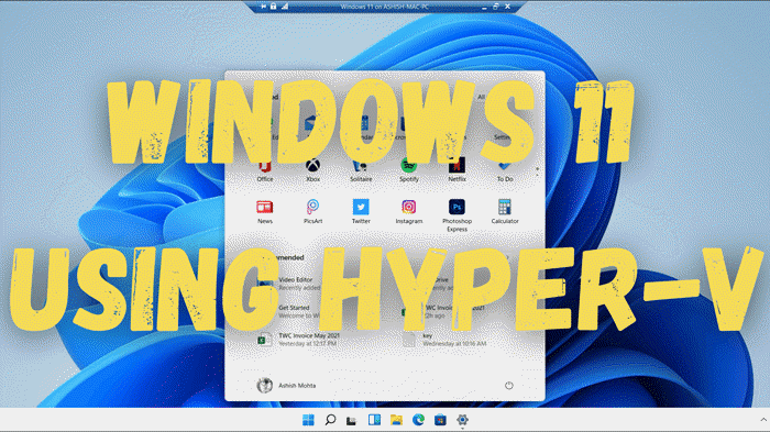 ติดตั้ง Windows 11 โดยใช้ Hyper-V