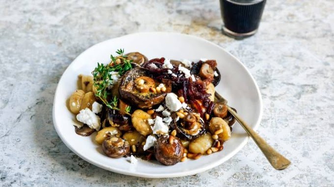 One-Pot Potato Gnocchi with Mushrooms and Feta #dinnerrecipe #food #amazingrecipe #easyrecipe 