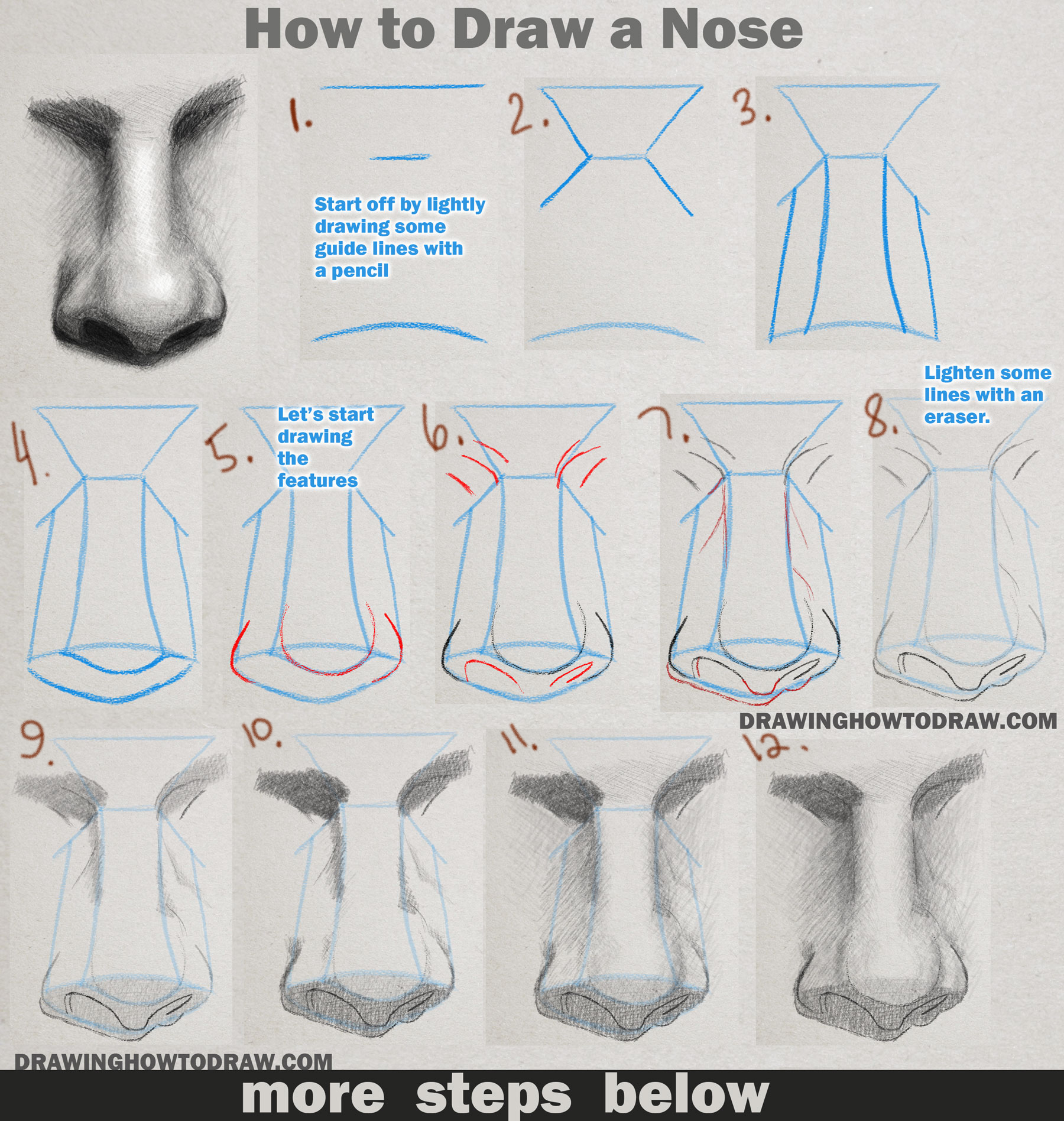 Aprenda a Desenhar Nariz: Curso Passo a Passo (Fácil)