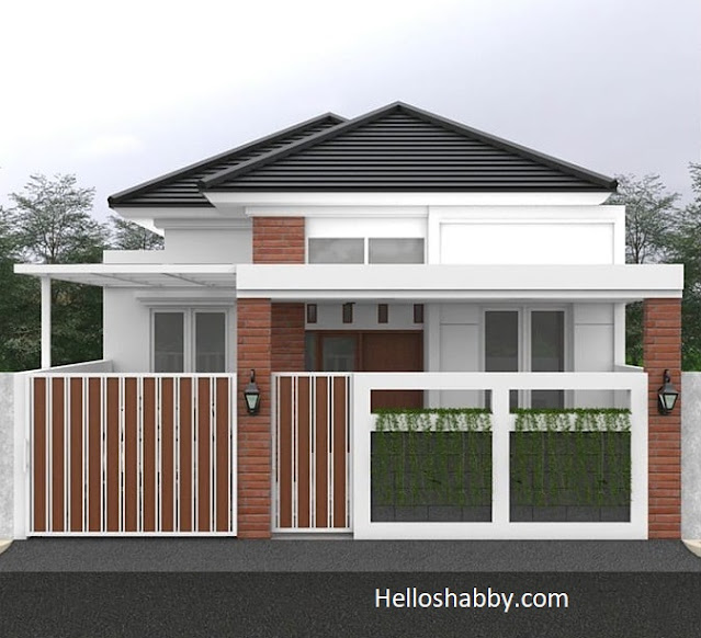 Desain Rumah Modern 8 x 15 Meter dengan 3 Kamar Tidur, Musola dan Ruang