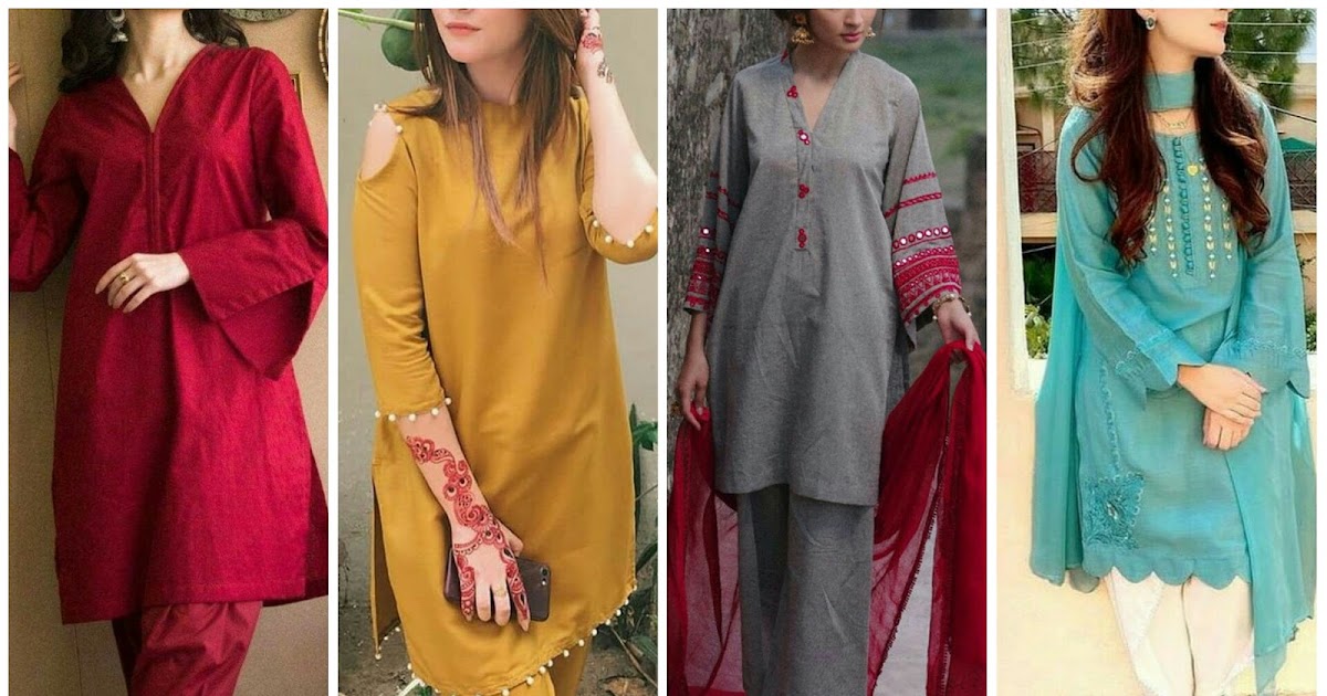 Very Latest Plain, Simple,Stylish One Colour Summer Dress Designs- One ...