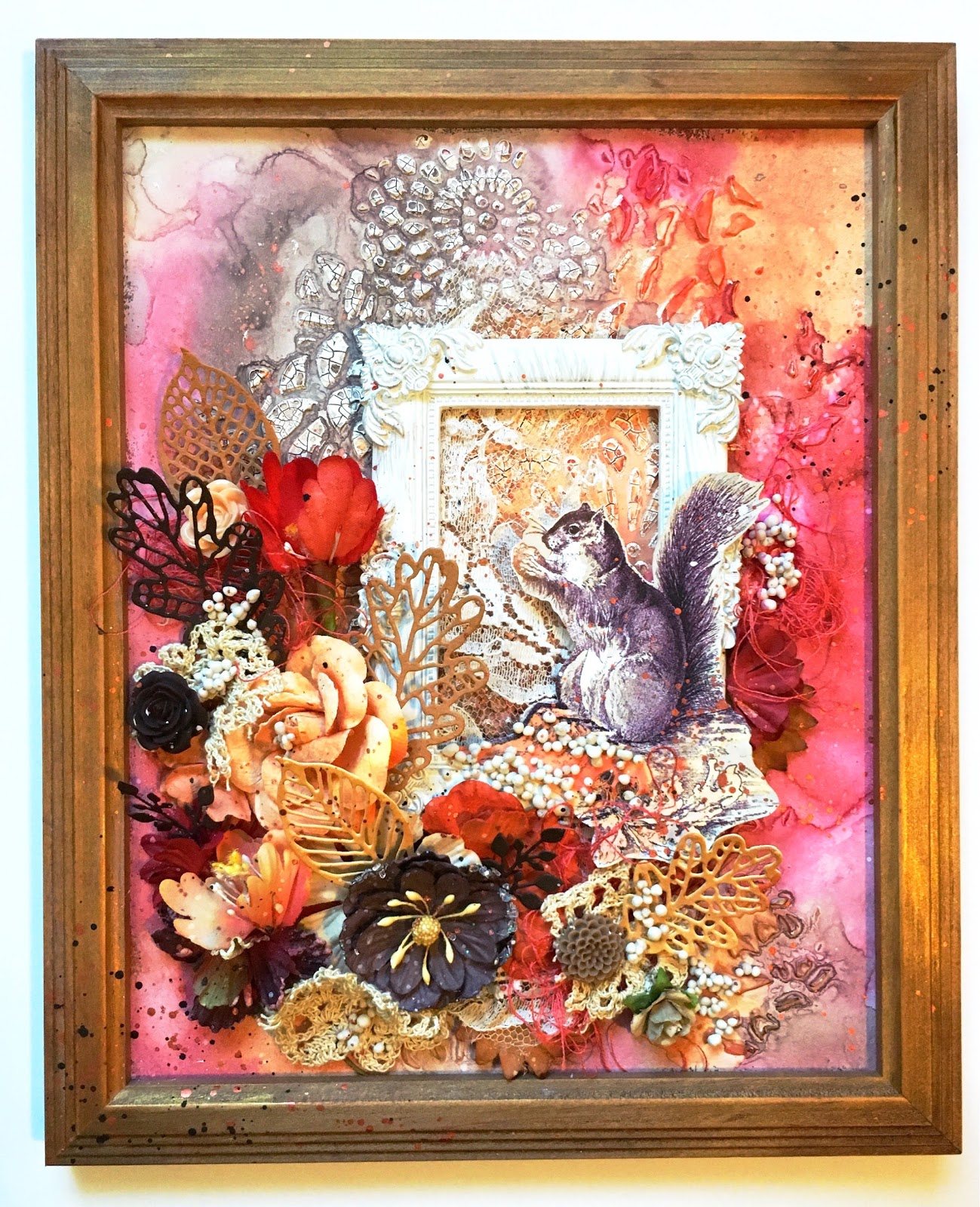 SewPaperPaint An Autumn Day Nature Inspired Mixed Media Canvas