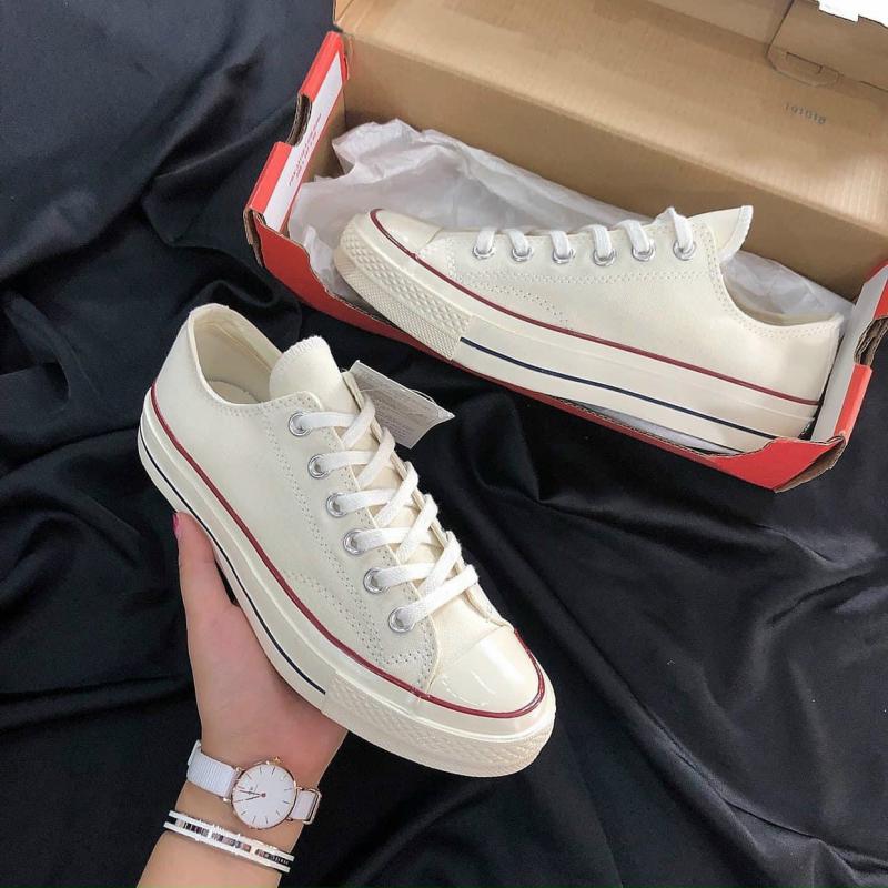 Giày thể thao sneaker nam nữ Converse Cao Cổ Trắng Sữa hàng cao cấp full box bill, My Pham Nganh Toc