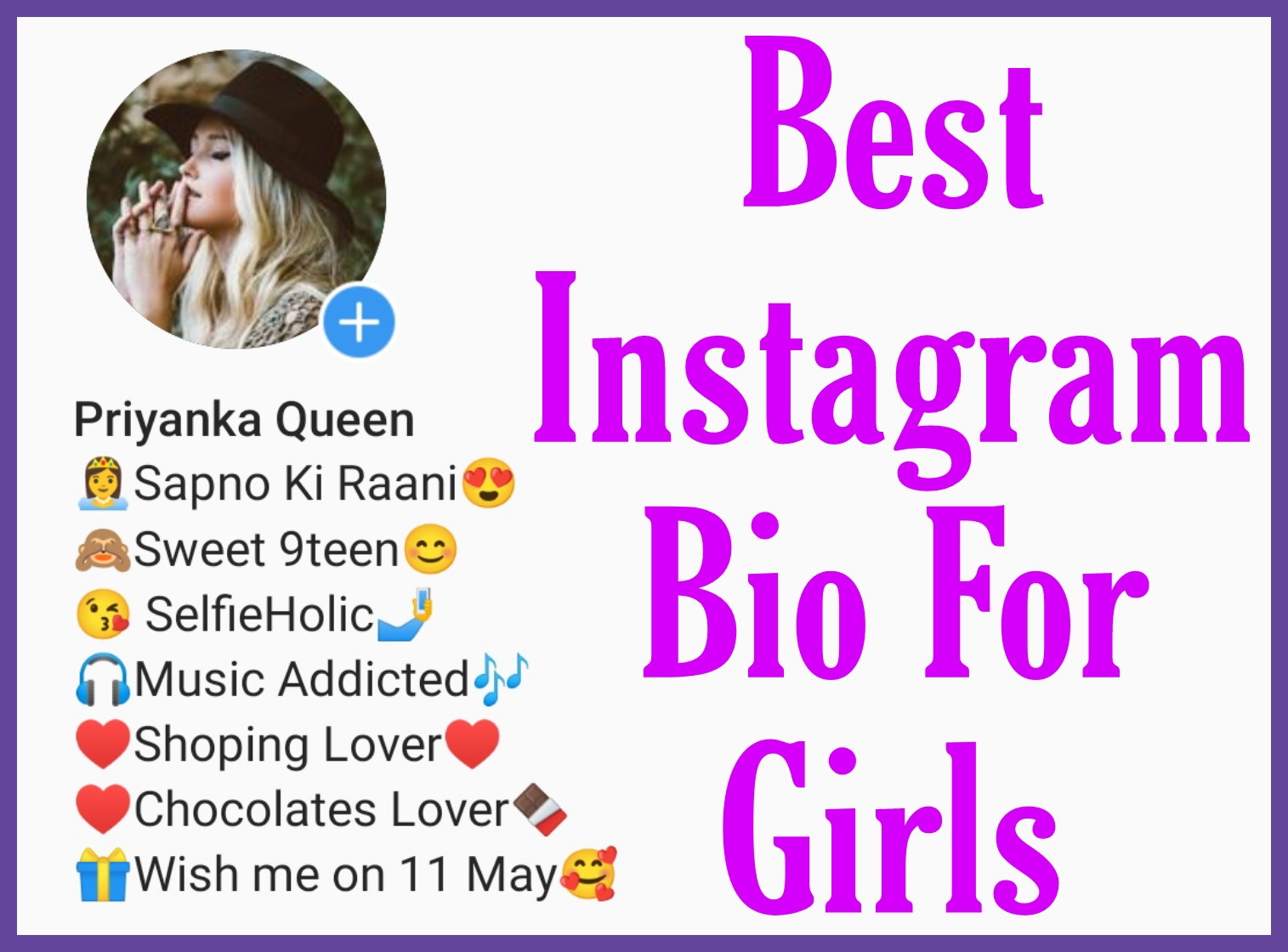 Best Instagram Bio For Girls With More Than Bios Cute Stylish | My XXX ...