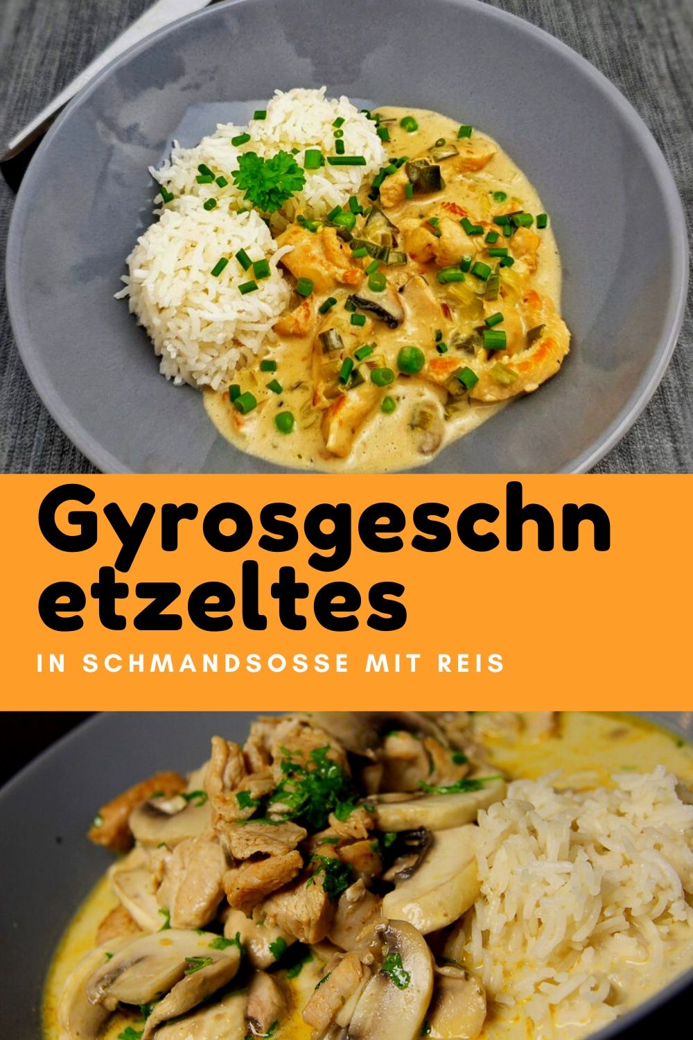 The Best !! Gyrosgeschnetzeltes in Schmandsoße mit Reis
