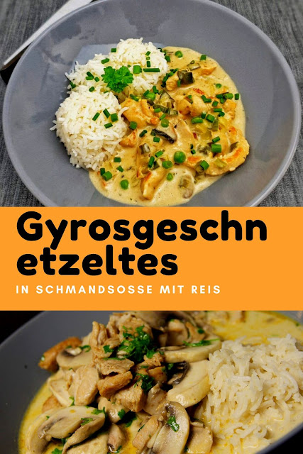 The Best !! Gyrosgeschnetzeltes in Schmandsoße mit Reis
