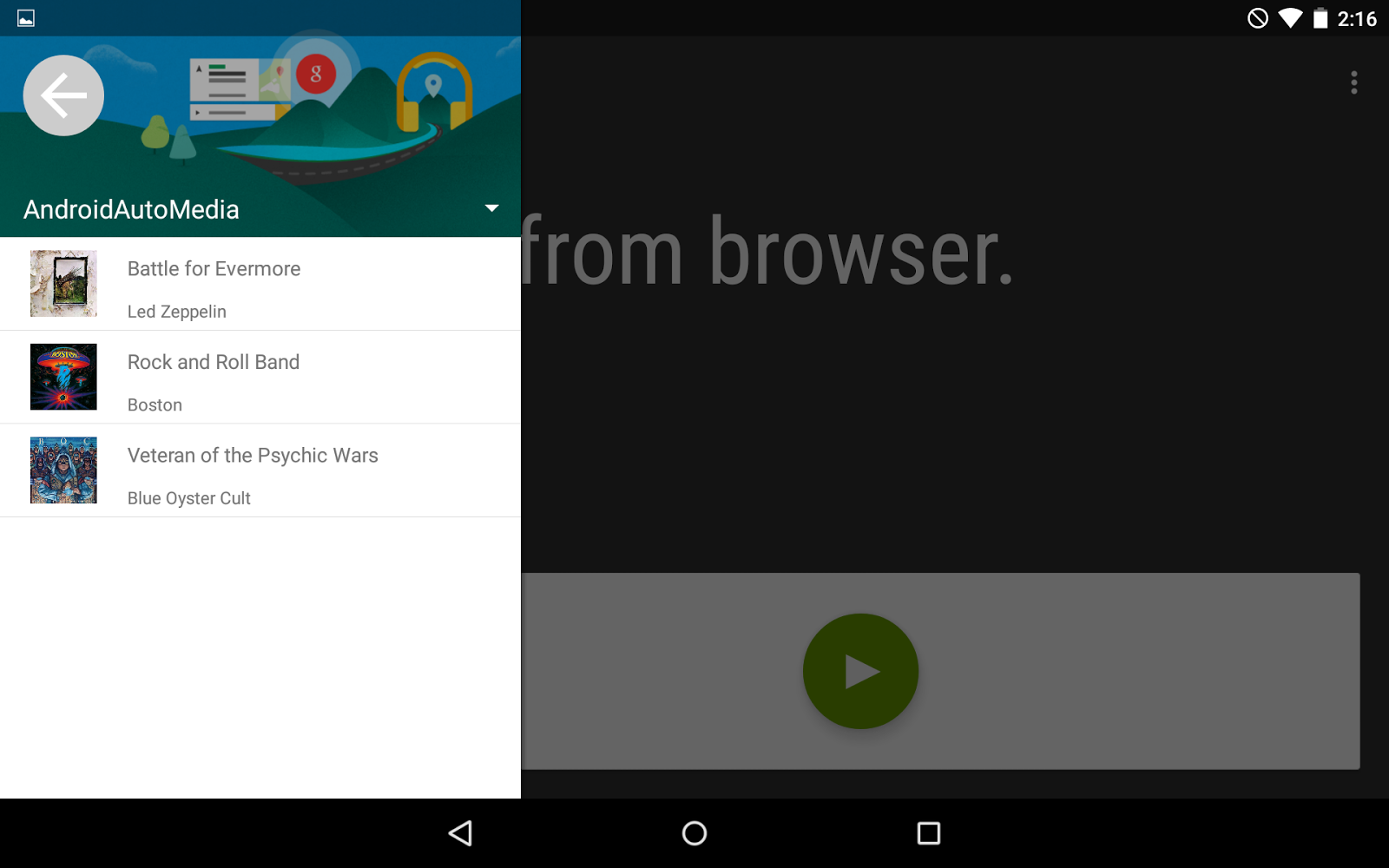 PTR Android/Programming Blog Using the Android Auto Media Browser