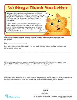 Writing A Thank You Letter ~ Thankyou Letter