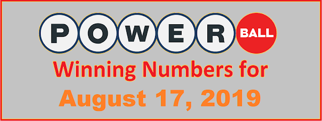 PowerBall Winning Numbers for Saturday, August 17, 2019