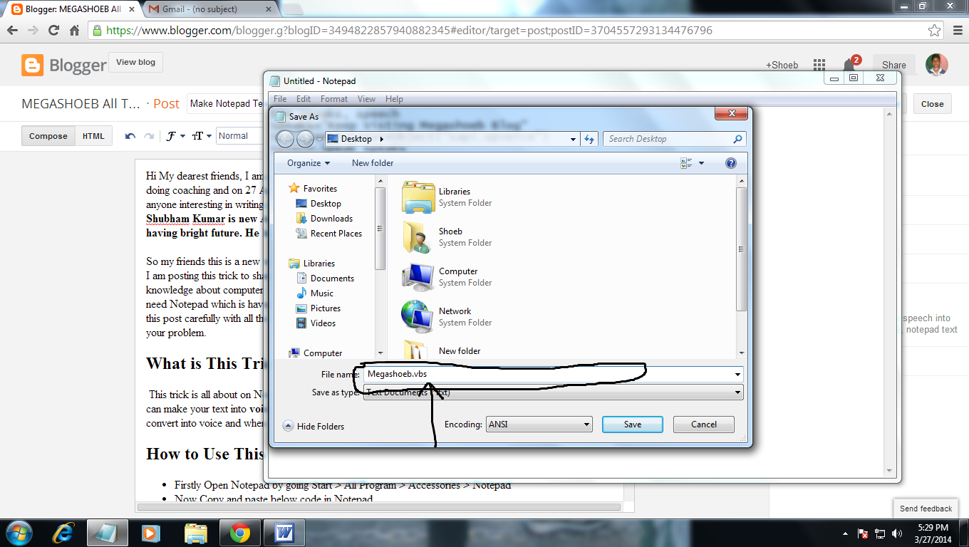 Make Notepad Text into Voice [Notepad Trick] vicksecurity