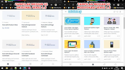 Cara Ubah Tampilan Homepage Median UI v1.5 Sama Seperti Median UI v1.4