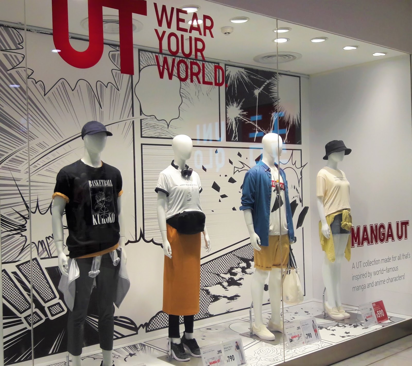 UNIQLO UT wear your world window display in EmQuartier in Bangkok