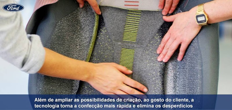 Ford desenvolve tricô 3D que permite personalizar os bancos do carro Ford desenvolve tricô 3D que permite personalizar os bancos do carro