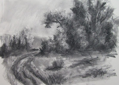 art sketch charcoal landscape nature