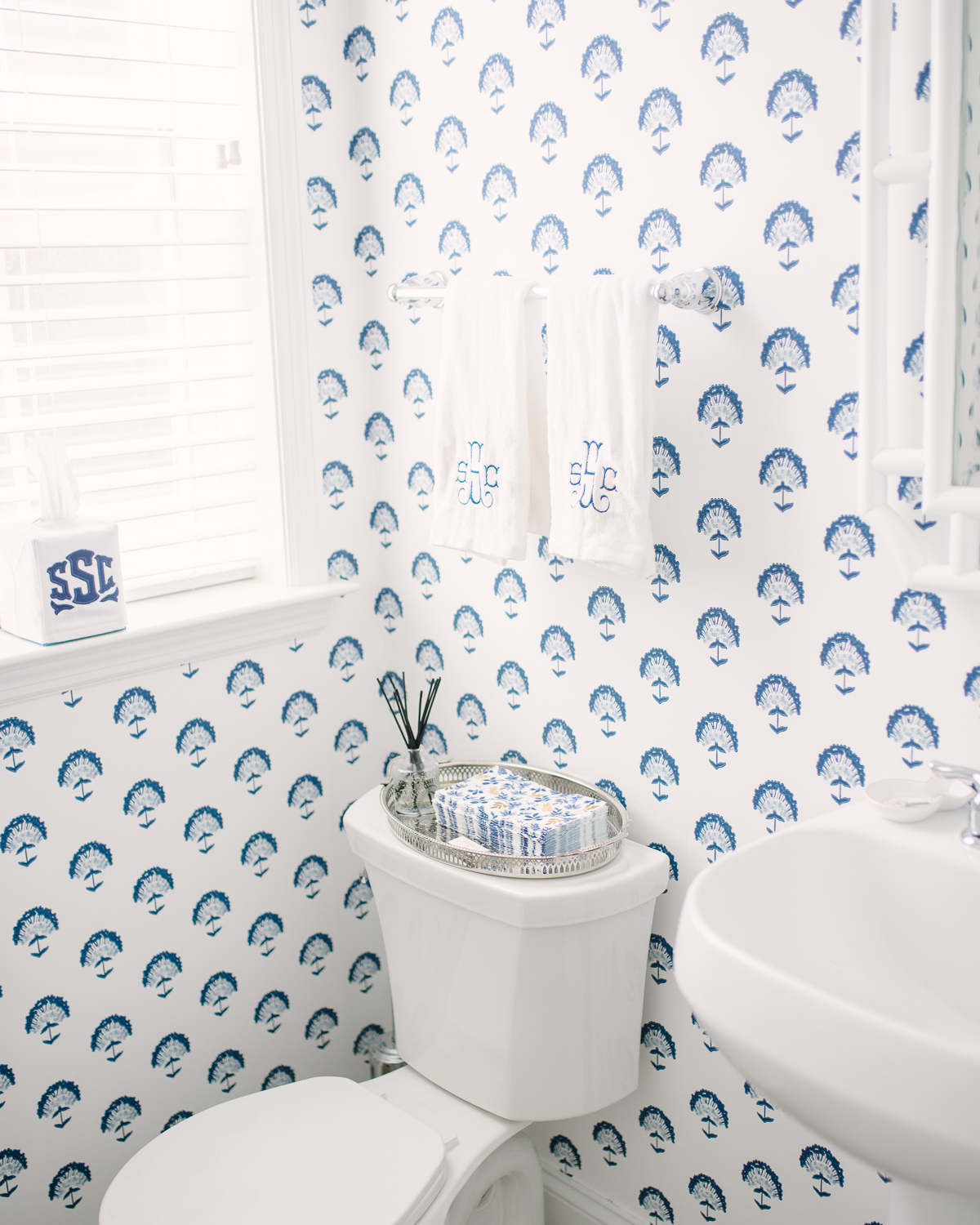 Summer Wind: Wallpapered Powder Bathroom Reveal