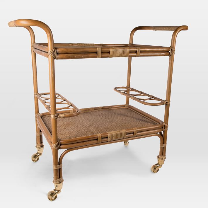 The Iconic Rattan Bar Cart Beauteous