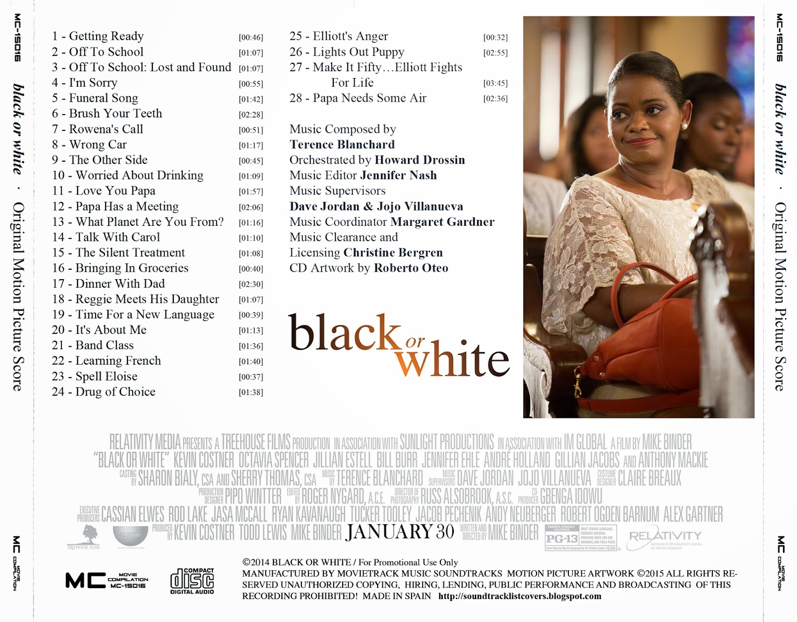 Soundtrack List Covers Black or White (Terence Blanchard)