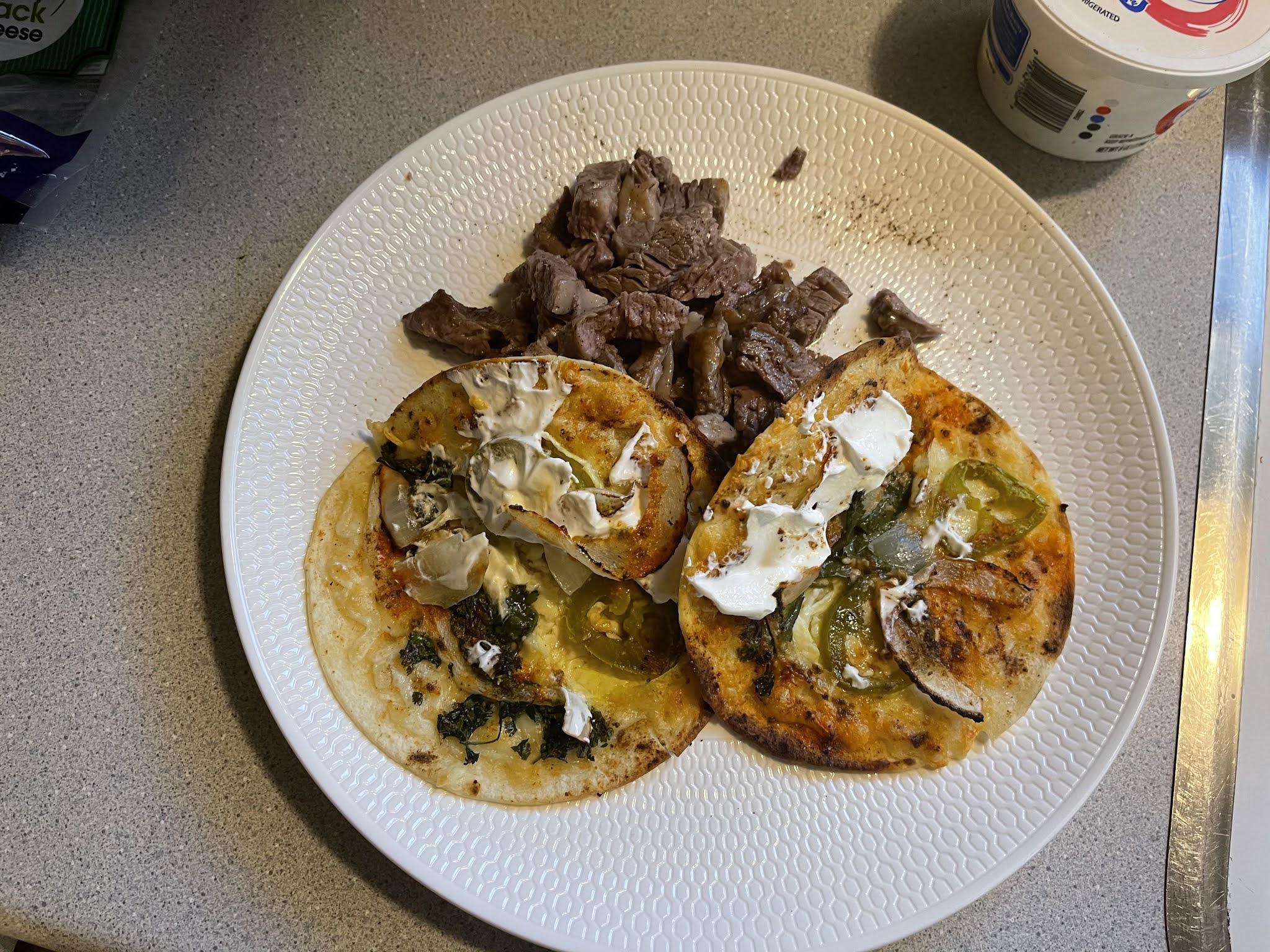 Broiled Steak and Tacos