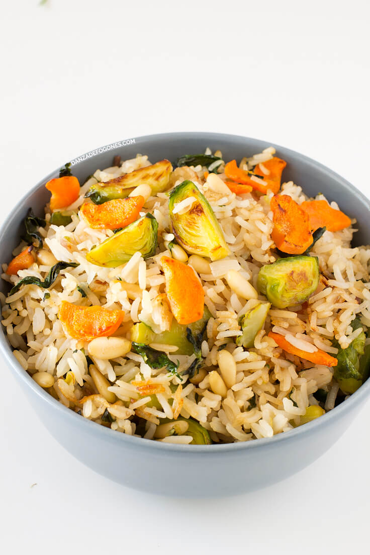 Rice with Brussels sprouts | danceofstoves.com #vegan Rice with Brussels sprouts | danceofstoves.com #vegan