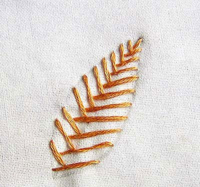 Hướng dẫn thêu xương cá mở - Hình 4