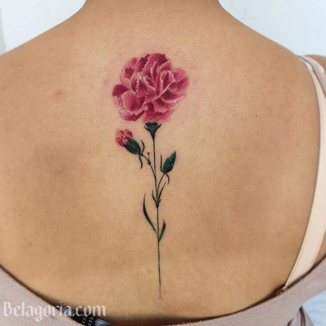 45 tatuajes de Claveles para mujer y su significado