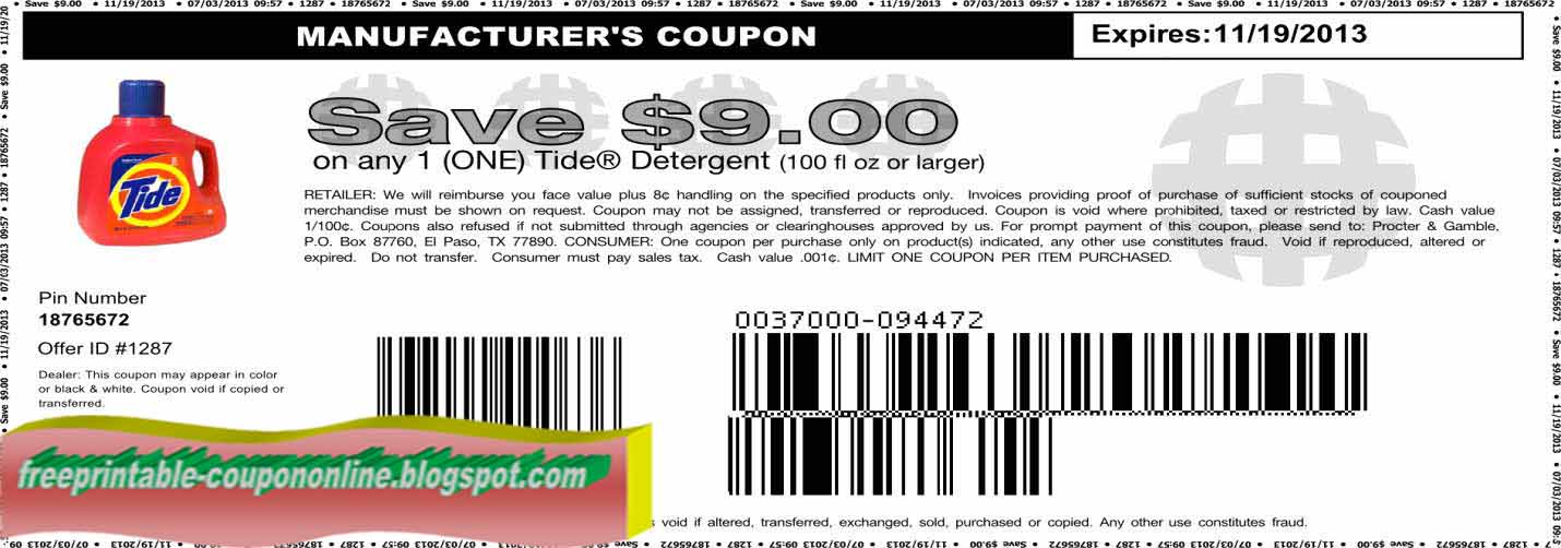 Printable Coupons 2019 Tide Coupons