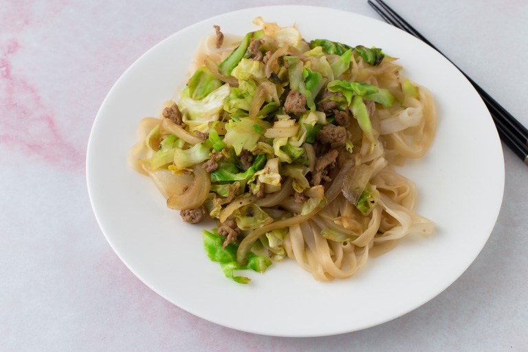 Cabbage Beef Stir-fry with Noodles