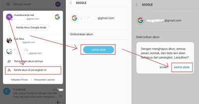 Cara menghapus akun Google di hp Android