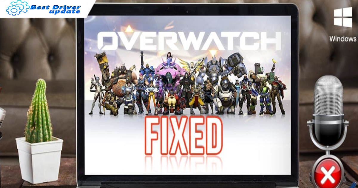 How do I get my Overwatch mic to work on my Windows 10 computer?