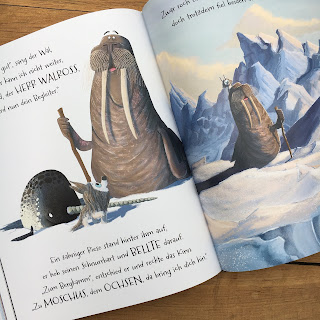 "Kleiner Wolf in weiter Welt" von Rachel Bright, illustriert von Jim Field, erschienen im Magellan Verlag, Bilderbuch für Kinder ab 3 Jahren, Rezension auf Kinderbuchblog Familienbücherei