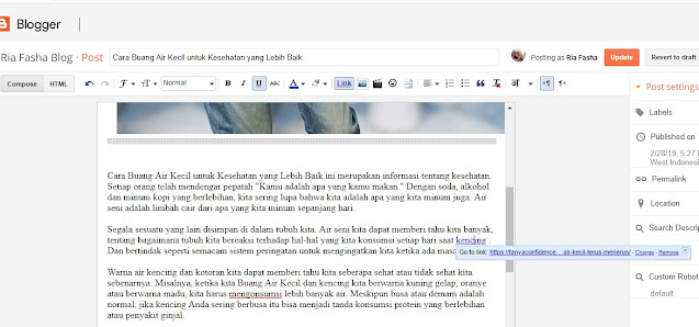 hapus broken link yang terdeteksi di artikel blog