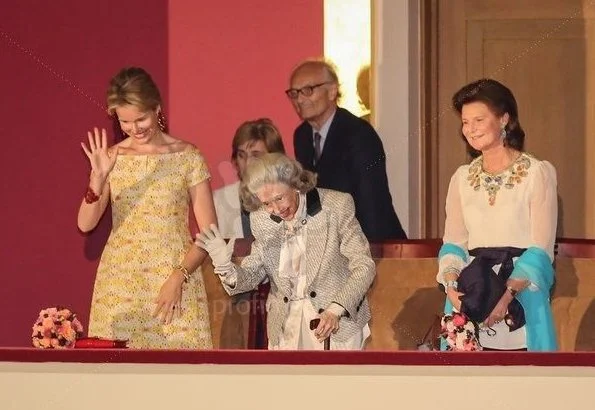 Queen Fabiola, Crown Princess Mathilde and Princess Margaretha of Liechtenstein