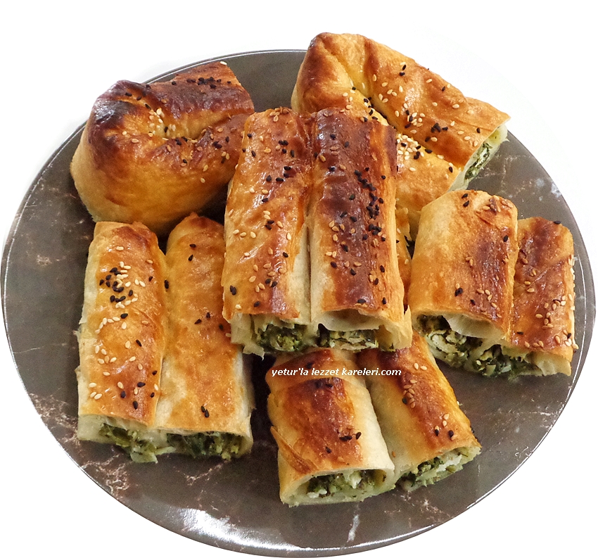 yetur�la lezzet ıspanaklı kol böreği