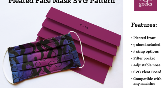 Download Free Pleated Face Mask Sewing Pattern PSD Mockup Template