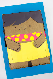 Here's a creative way to wrap birthday gifts- turn it into a hula girl!