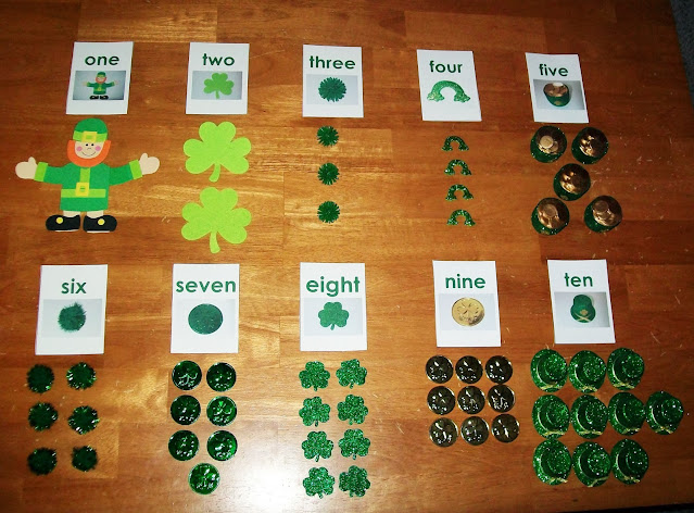 Number Words & St. Patrick's Day Object Sorting